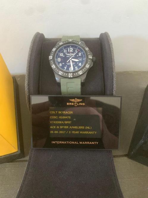 Breitling skyracer 2018, Sieraden, Tassen en Uiterlijk, Horloges | Heren, Zo goed als nieuw, Polshorloge, Breitling, Leer, Ophalen of Verzenden