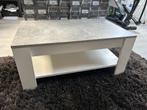 Wit met licht grijs blad salontafel, Ophalen, Overige materialen, 100 tot 150 cm, 50 tot 100 cm