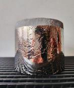 Feestelijke robuuste zilverkleurige bloempot, 10 cm, Tuin en Terras, Bloempotten, Gebruikt, Rond, Binnen, Ophalen of Verzenden