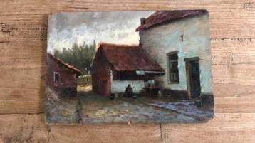 Schilderij op board beschikbaar voor biedingen