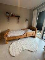Mooi!! 1 persoons bed steigerhout incl lattenbodem en matras, Verstelbaar, 90 cm, Eenpersoons, Bruin