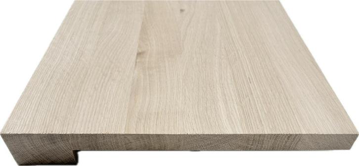 Eiken overzetvensterbanken recht en boomstamrand, Doe-het-zelf en Verbouw, Hout en Planken, Zo goed als nieuw, Plank, Eiken, 250 tot 300 cm