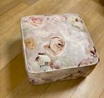 Riviera Maison poef - Bloemenprint, Vierkant, Minder dan 50 cm, Ophalen of Verzenden, Stof