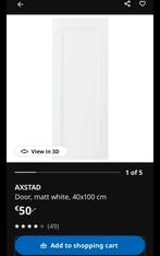 IKEA AXSTAD door, matt white 40x100 cm / deur, wit, Ophalen, Gebruikt, Wit, 50 tot 100 cm