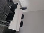Tafel met stoelen, Huis en Inrichting, Tafels | Eettafels, Ophalen, Gebruikt, 100 tot 150 cm, Vierkant