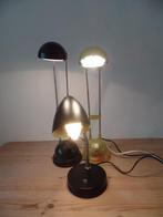 3 tafellampen bureaulampen - lampjes - bedlampjes, Ophalen of Verzenden, Gebruikt, Metaal, Minder dan 50 cm