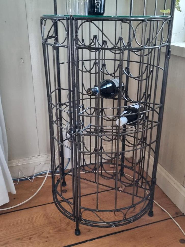 Sierijzeren Wijnrek / Wijnmeubel, Huis en Inrichting, Barren, Gebruikt, Ophalen