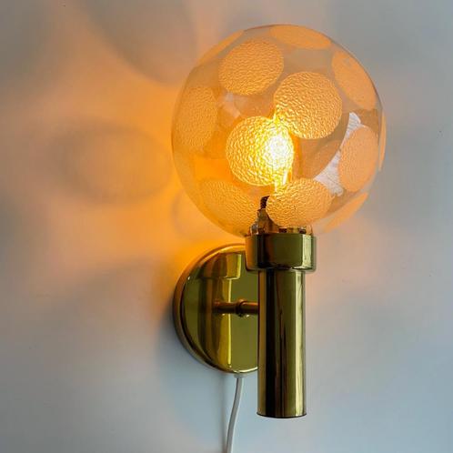 vintage design LAMP Hotel Chic Hollywood Regency messing, Huis en Inrichting, Lampen | Wandlampen, Gebruikt, Glas, Metaal, Ophalen of Verzenden