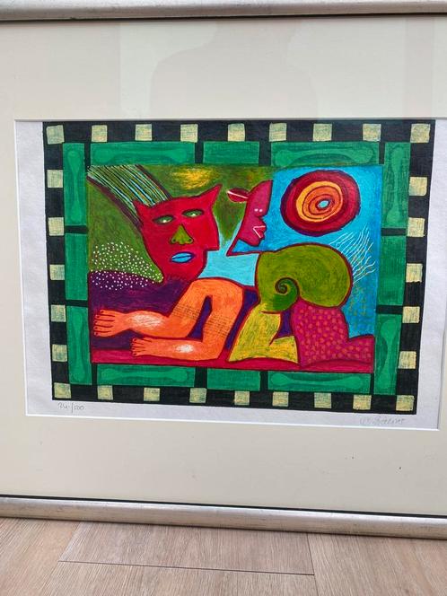 Clemens Briels - el gato, Antiek en Kunst, Kunst | Litho's en Zeefdrukken, Ophalen of Verzenden