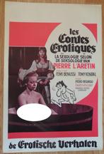 Vintage Poster Filmaffiche les Contes Erotiques (1972), Ophalen of Verzenden, Gebruikt, Rechthoekig Staand, Film en Tv