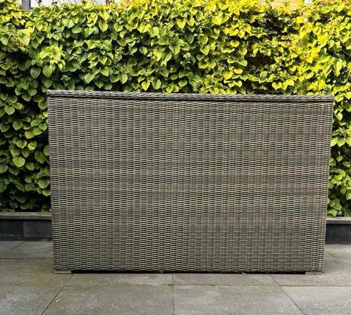 Kussenbox XXL grijs wicker voor tuinkussens, Tuin en Terras, Tuinmeubel-accessoires, Gebruikt, Ophalen