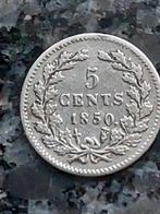 5 cent 1850 lage nul zie foto's, Postzegels en Munten, Munten | Nederland, Zilver, Ophalen of Verzenden, 5 cent