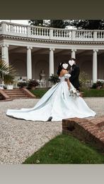 grijze/zilveren bruidsjurk, Kleding | Dames, Trouwkleding en Trouwaccessoires, Ophalen of Verzenden, Zo goed als nieuw, Grijs