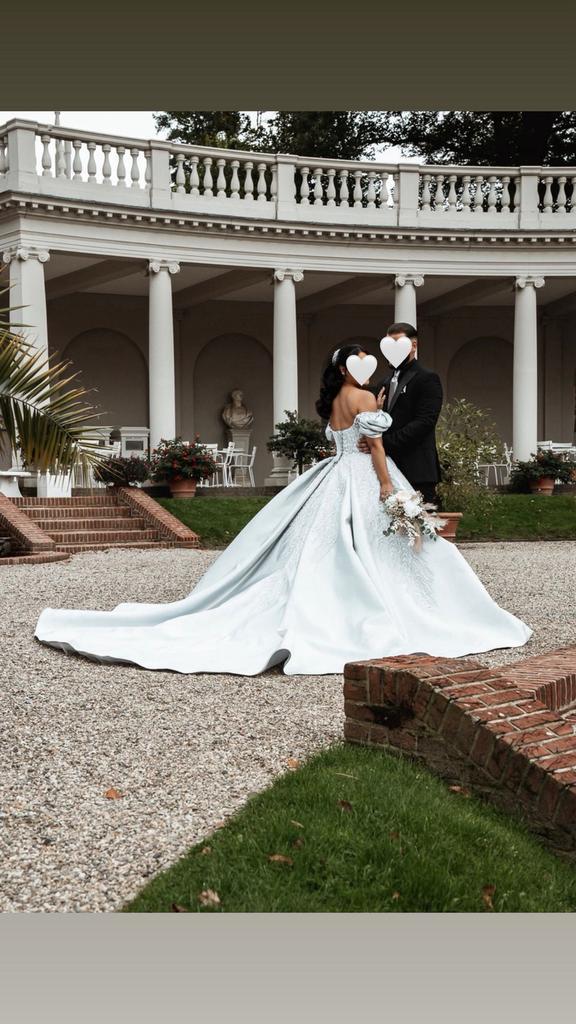 grijze/zilveren bruidsjurk, Kleding | Dames, Trouwkleding en Trouwaccessoires, Zo goed als nieuw, Trouwjurk, Grijs, Ophalen of Verzenden