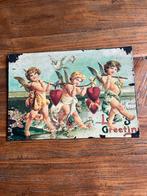 Blikken bord, Antiek en Kunst, Antiek | Wandborden en Tegels, Ophalen of Verzenden