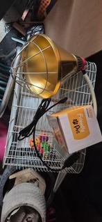 Nieuwe warmte lamp met nieuwe lamp, Ophalen of Verzenden, Zo goed als nieuw, Metaal, Vogelkooi