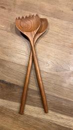 houten sla couvert, Ophalen of Verzenden, Zo goed als nieuw, Hout, Bestekset