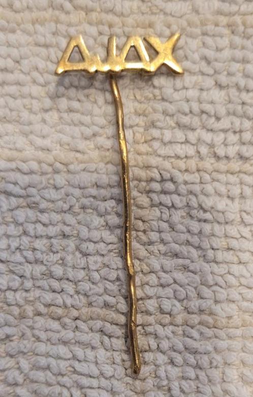 Ajax 14 karaat gouden das speld, circa 1,2 gram, Verzamelen, Speldjes, Pins en Buttons, Zo goed als nieuw, Speldje of Pin, Sport