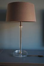 Vintage plexiglas voet met messing afwerking met lampenkap, Huis en Inrichting, Lampen | Tafellampen, Ophalen of Verzenden, Zo goed als nieuw
