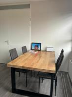 Mangohout eettafel, Zo goed als nieuw, Vijf personen of meer, Rechthoekig, 50 tot 100 cm