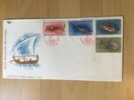 FDC Indonesië 1963 vissen, Postzegels en Munten, Postzegels | Eerstedagenveloppen, Onbeschreven, Ophalen of Verzenden, Rest van de wereld