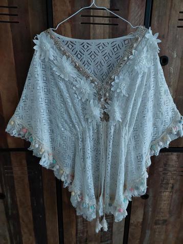 Blouse L.89cm Mango L wit div.kleuren 65%katoen 2wk gedragen beschikbaar voor biedingen
