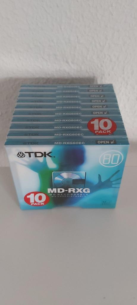 NEW > TDK MD-RXG 10 Pack MiniDiscs 80 Min, Audio, Tv en Foto, Walkmans, Discmans en Minidiscspelers, Minidisc-recorder, Ophalen of Verzenden