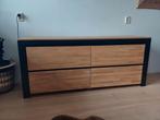 Eikenhout dressoir naturel mat zwart, Ophalen, Gebruikt, 150 tot 200 cm, Eikenhout
