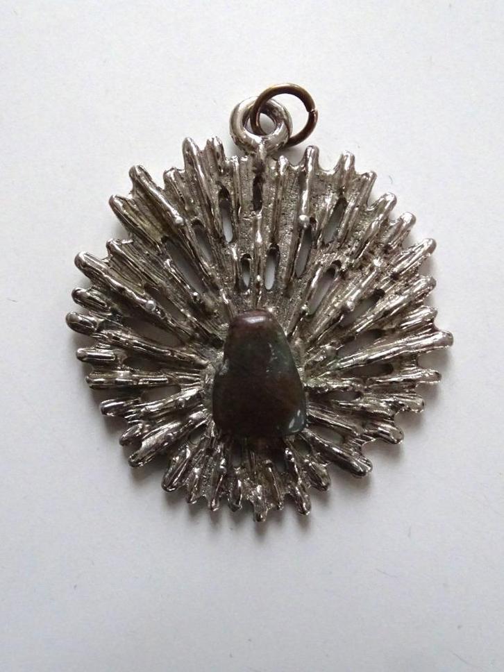 Vintage Brutalistische Hanger Modernisme Jaren 1970, Sieraden, Tassen en Uiterlijk, Kettinghangers, Zo goed als nieuw, Overige materialen