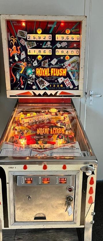Flipperkast Gottliebs Royal Flush uit 1976 beschikbaar voor biedingen