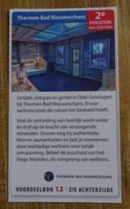 Thermen Bad Nieuweschans kortingsbon 2e persoon 50% korting, Tickets en Kaartjes, Kortingen en Cadeaubonnen, Twee personen, Kortingsbon