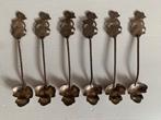 Zes Zilveren Balinese lepeltjes 90,8% zilver, handgemaakt, Antiek en Kunst, Antiek | Bestek, Ophalen of Verzenden