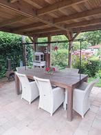 Zes Lloyd Loom stoelen met tafel, Tuin en Terras, Ophalen, Gebruikt