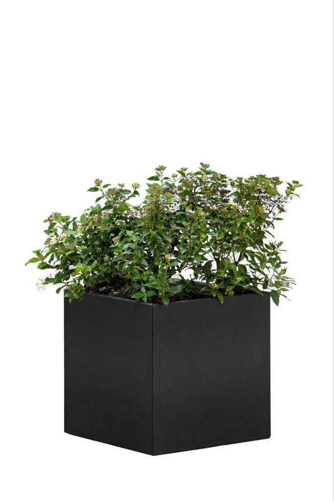 Bloembak Mohawk | Zwart Poedercoat Staal | 3 Maten, Tuin en Terras, Bloembakken en Plantenbakken, Gebruikt, Metaal, Binnen, Balkon