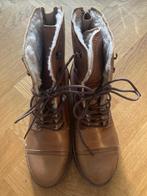 Hoge laarzen, leren, gevoerd, bruin, 38, Manfield, nieuw, Hoge laarzen, Bruin, Nieuw, Ophalen of Verzenden