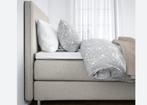 BEDFRAMEHOES DUNVIK CREME 140X200, Huis en Inrichting, Overige materialen, Beige, Tweepersoons, Zo goed als nieuw