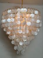 4 beschikbaar! Xl formaat Capiz vintage schelpen hanglampen, Huis en Inrichting, Baak, Ophalen of Verzenden, Glas, Baak