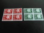 764-765 Zilveren Huwelijk in blokken van 4 1962 Postfris, Postzegels en Munten, Postzegels | Nederland, Ophalen of Verzenden, Na 1940