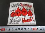 sticker strip wees sportief geef bloed donorcentrum nijmegen, Verzamelen, Stickers, Ophalen, Zo goed als nieuw, Bedrijf of Vereniging