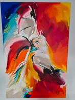 Schilderij Miriam Vleugels 100x150cm kleurrijk carnaval, Ophalen