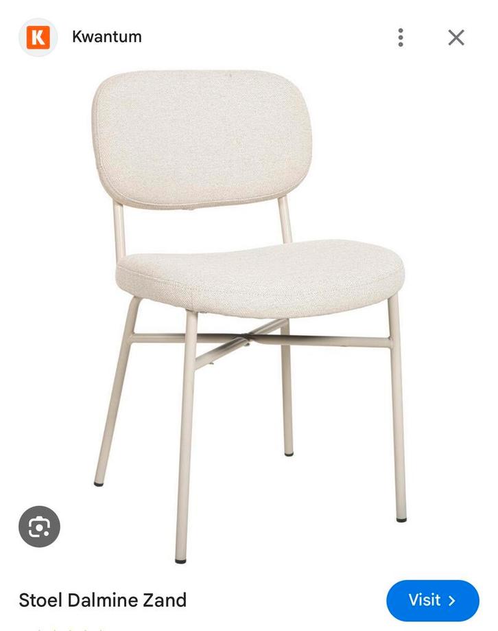 Stoel kwantum zandkleur, Huis en Inrichting, Stoelen, Nieuw, Eén, Overige kleuren, Ophalen of Verzenden