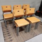 20 x stapelstoelen schoolstoelen partij kantine stoelen, Huis en Inrichting, Ophalen, Gebruikt, Bruin, Vijf, Zes of meer stoelen
