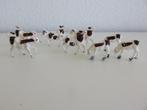 Speelgoed 8 koeien wit met bruine vlekken boerderijdieren, Ophalen of Verzenden, Zo goed als nieuw