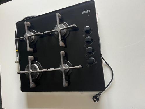 Zanussi gas op glas kookplaat inbouw in goede, nette staat., Witgoed en Apparatuur, Kookplaten, Gebruikt, Inbouw, Gas, 4 kookzones