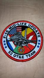 Mouwembleem F-16 Mid-Life update S2 OT&E team, Ophalen of Verzenden, Luchtmacht, Nederland, Embleem of Badge