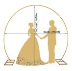 Gouden boog te huur. Ballonnen, bloemen, stof., Ophalen, Nieuw