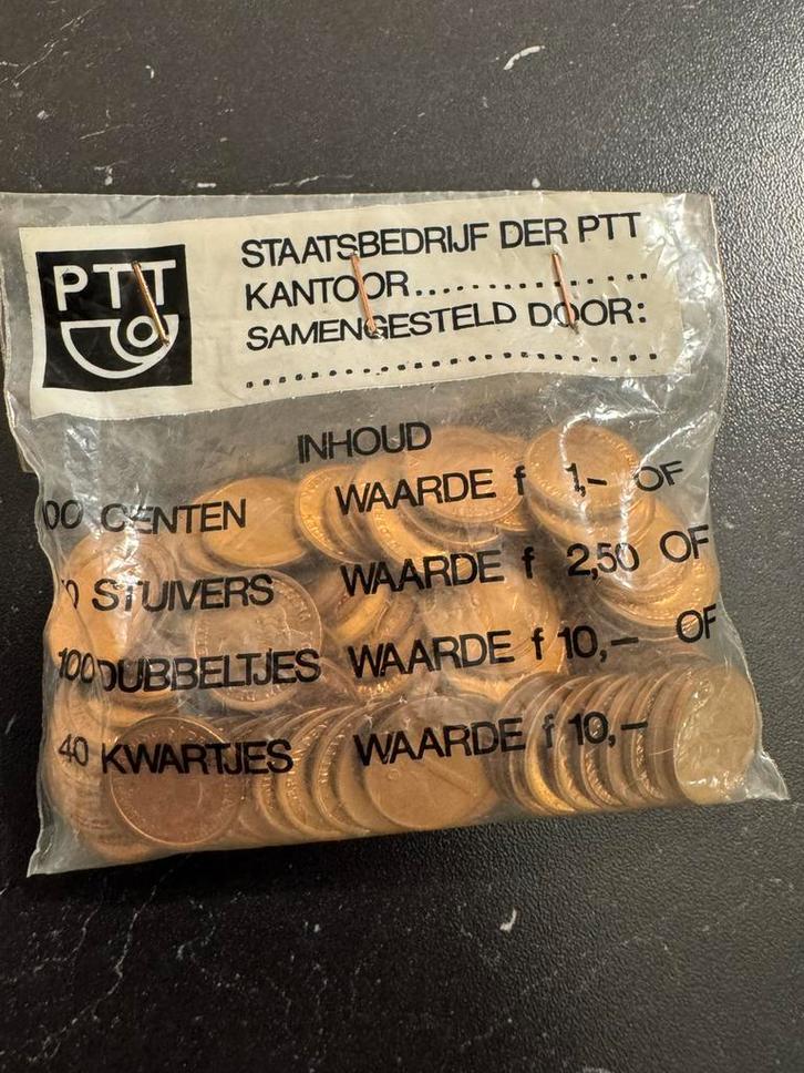 Origineel zakje van het postkantoor met 100 1 centen 1976, Postzegels en Munten, Munten | Nederland, Losse munt, 1 gulden, Koningin Beatrix