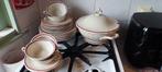 Vintage servies wit rood, Ophalen of Verzenden
