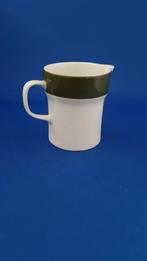 Melitta melkkannetje wit en groen, retro. 7,5 cm. 5A29, Ophalen of Verzenden