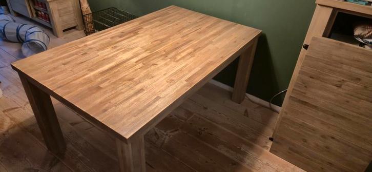 Eettafel 160/220x100 cm, Huis en Inrichting, Tafels | Eettafels, Gebruikt, 50 tot 100 cm, 200 cm of meer, Rechthoekig, Ophalen